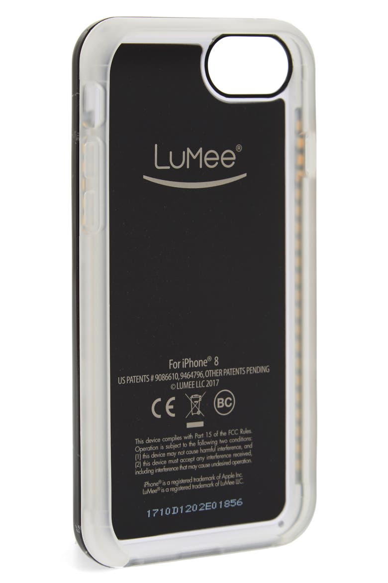 Duo Lighted iPhone 6/7/8 & 6/7/8 Plus Case, Alternate, color, BLACK MARBLE