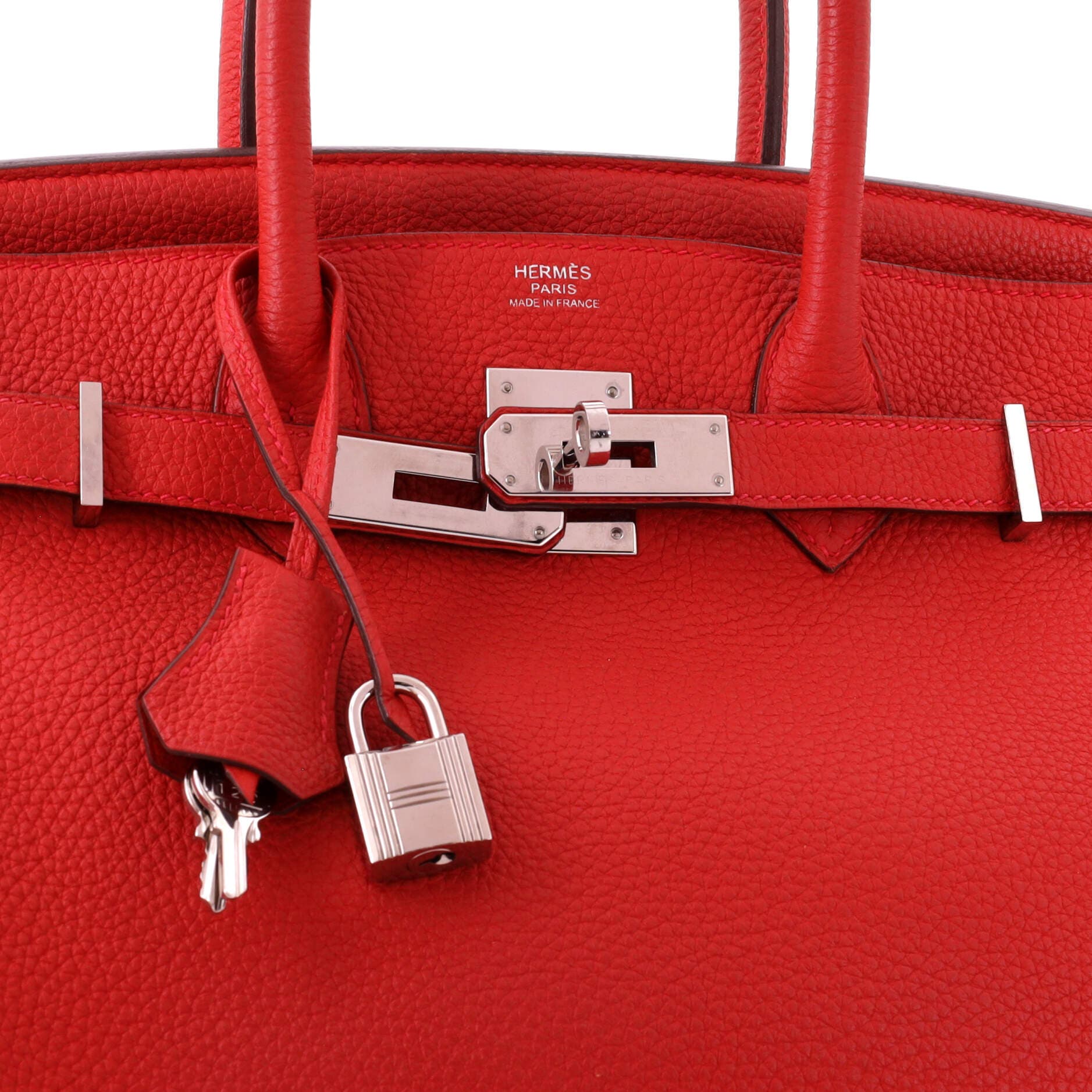 Birkin Handbag Red Togo with Palladium Hardware 30, Alternate, color, Red