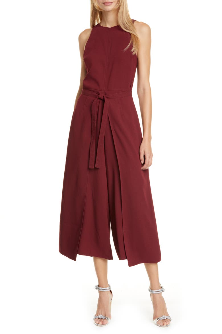 Mairead Crop Jumpsuit, Main, color, GARNET