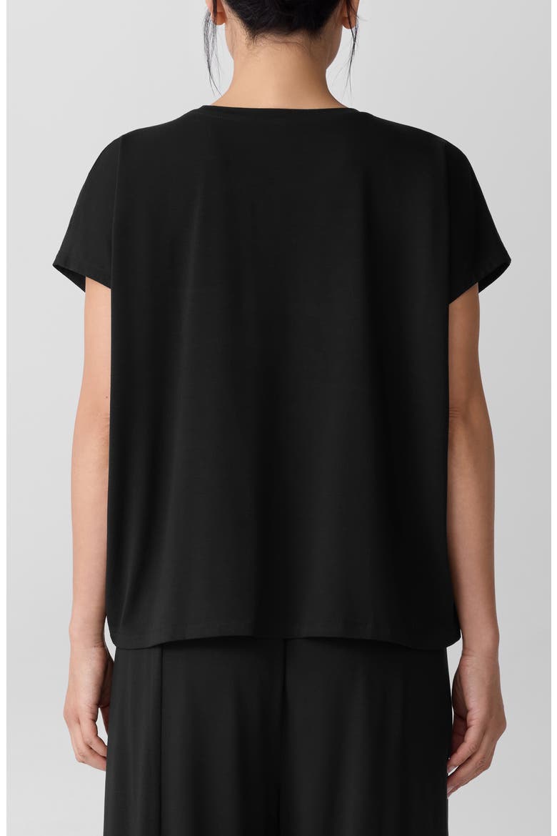 Crewneck Wedge Top, Alternate, color, BLACK