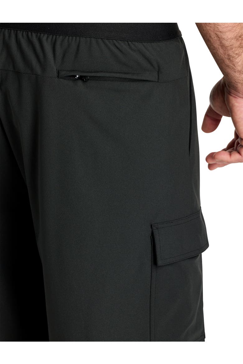 Big & Tall Cargo Commuter Shorts, Alternate, color, CAVIAR