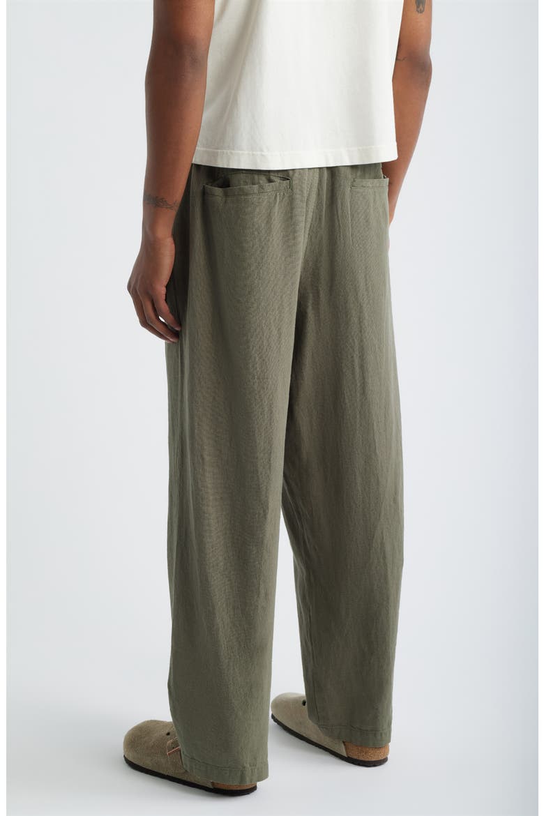 Foster Pleated Linen Blend Pants, Alternate, color, SMOKEY OLIVE