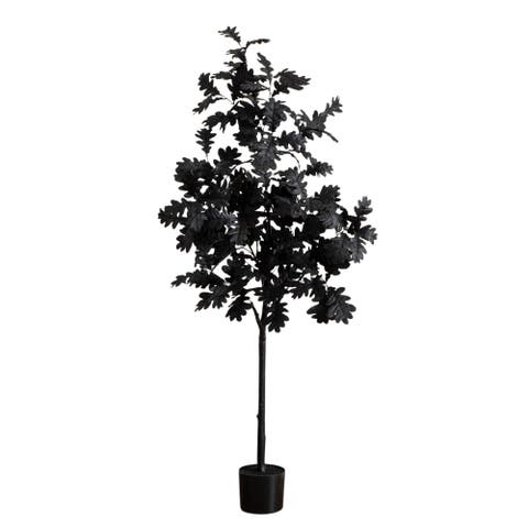 5-ft Artificial Halloween Black Oak Tree
