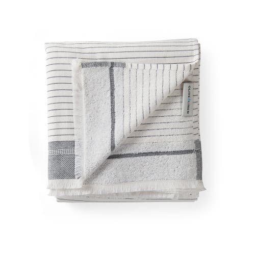 Olive And Linen Olive & Linen Bliss Turkish Towel Set With Robe In White