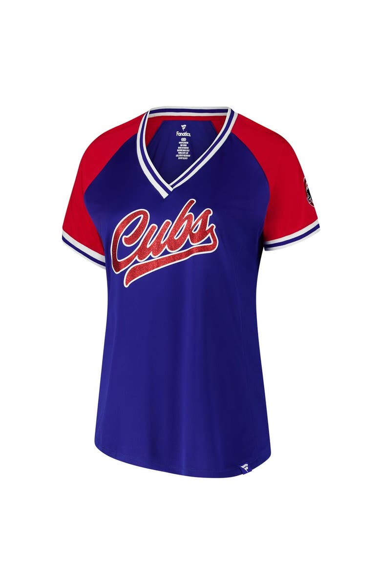 PROFILE Women's Profile Royal Chicago Cubs Plus Size Crossover V-Neck T-Shirt, Alternate, color, 