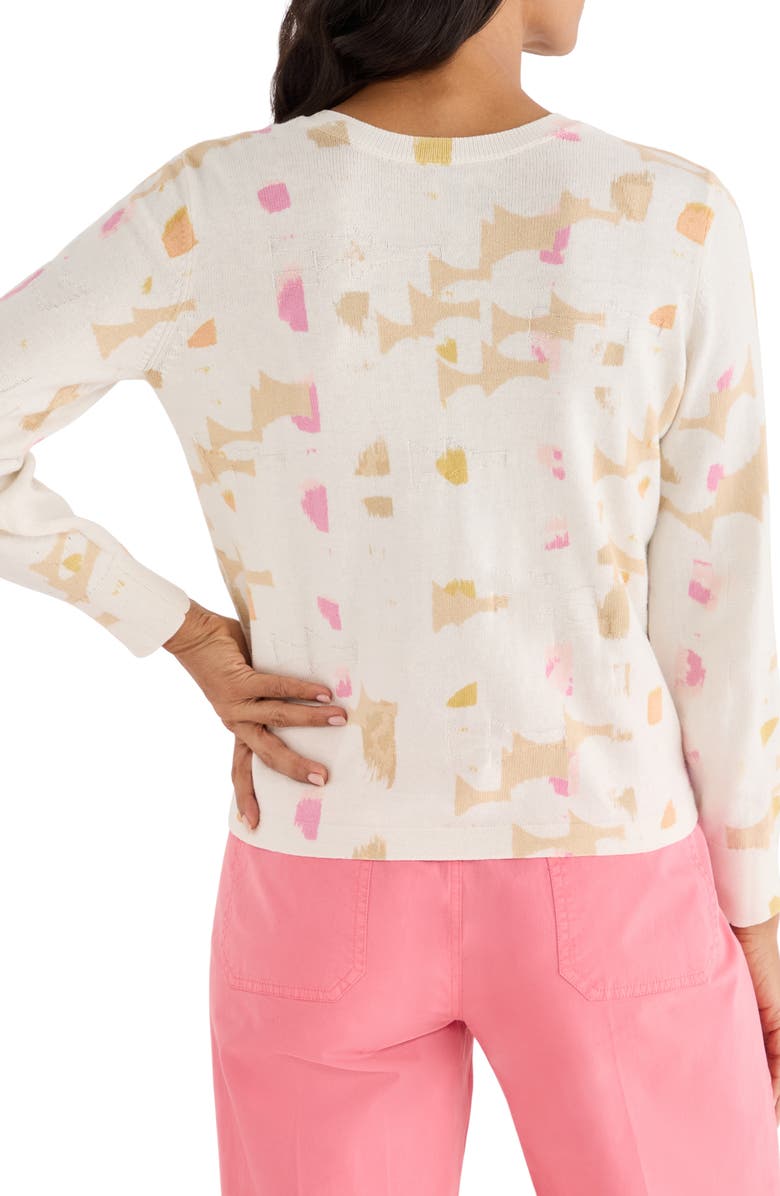 NIC+ZOE Mod Mix V-Neck Sweater, Alternate, color, Cream Multi