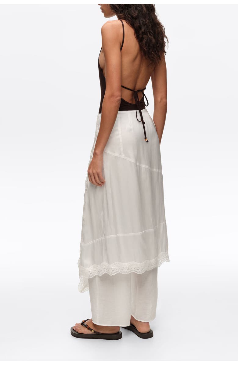 Bimba y Lola Viscose Lace Skort, Alternate, color, Off White