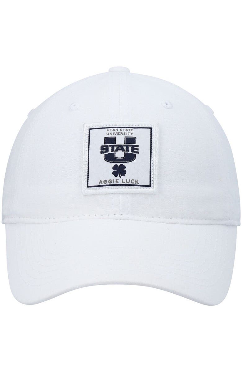 Black Clover Men's White Utah State Aggies Dream Adjustable Hat, Alternate, color, 