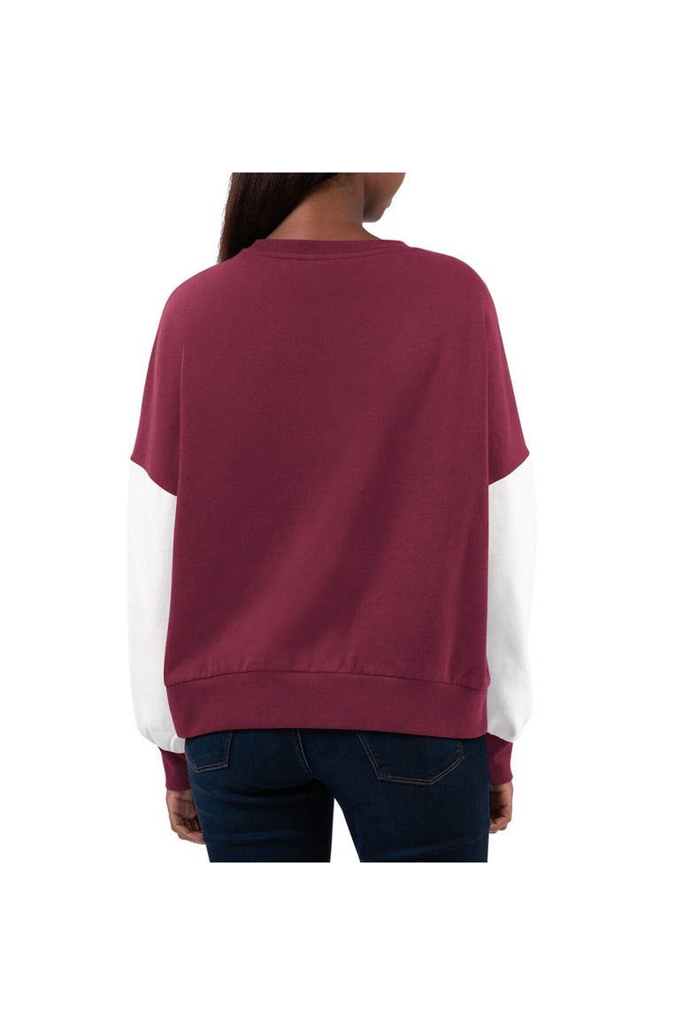 Women's G-III 4Her by Carl Banks Maroon/White Virginia Tech Hokies Team Pride Colorblock Pullover Sweatshirt, Alternate, color, Maroon