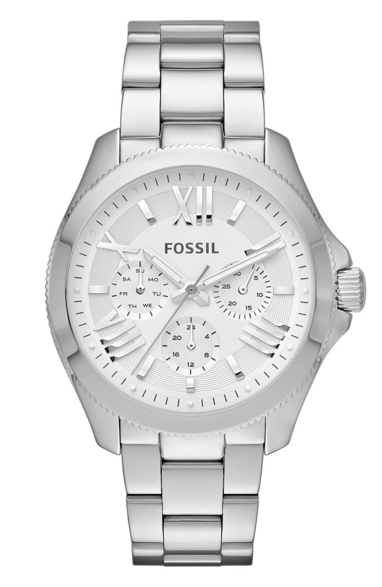 Fossil 'Cecile' Multifunction Bracelet Watch, 40mm, Main, color, 