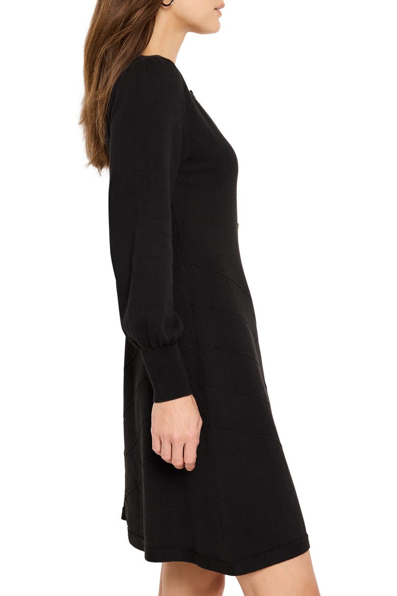 Twirl Time Long Sleeve Dress, Alternate, color, BLACK ONYX