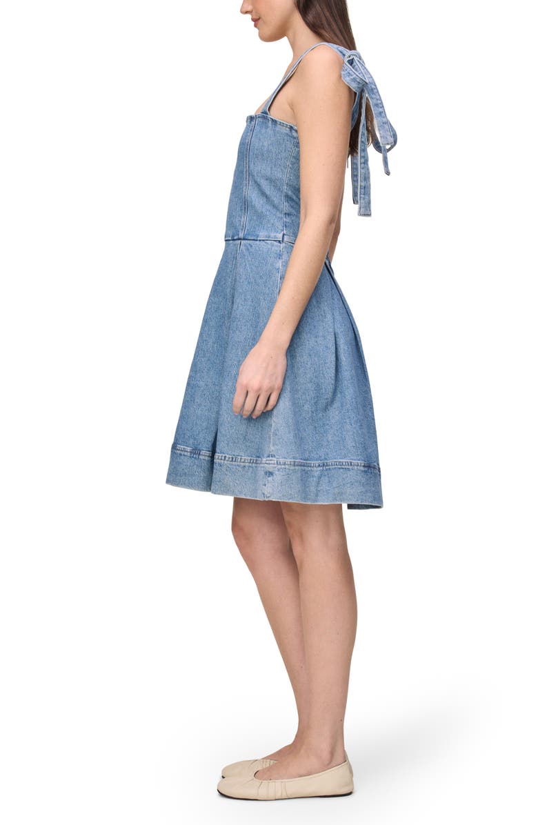 WARP+WEFT Mem Tie Strap Denim Dress, Alternate, color, 