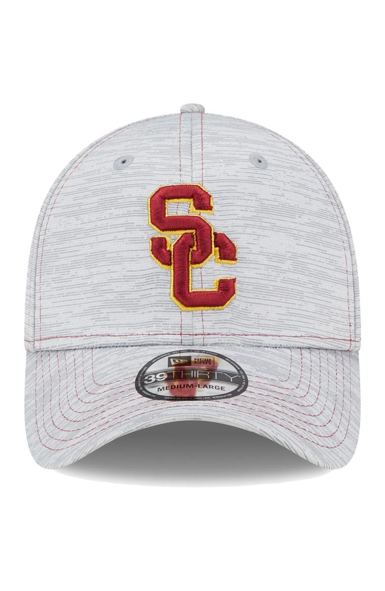 New Era Men's New Era Gray USC Trojans Speed 39THIRTY Flex Hat, Alternate, color,