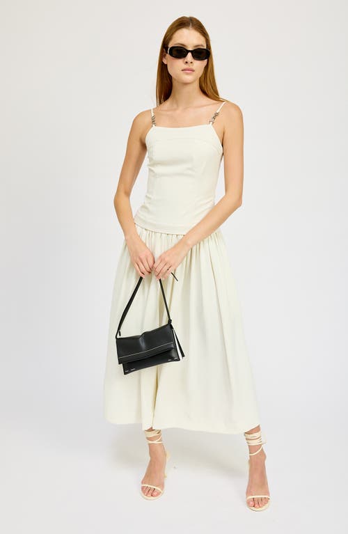 En Saison Barrett Bit Strap Detail Maxi Dress In White