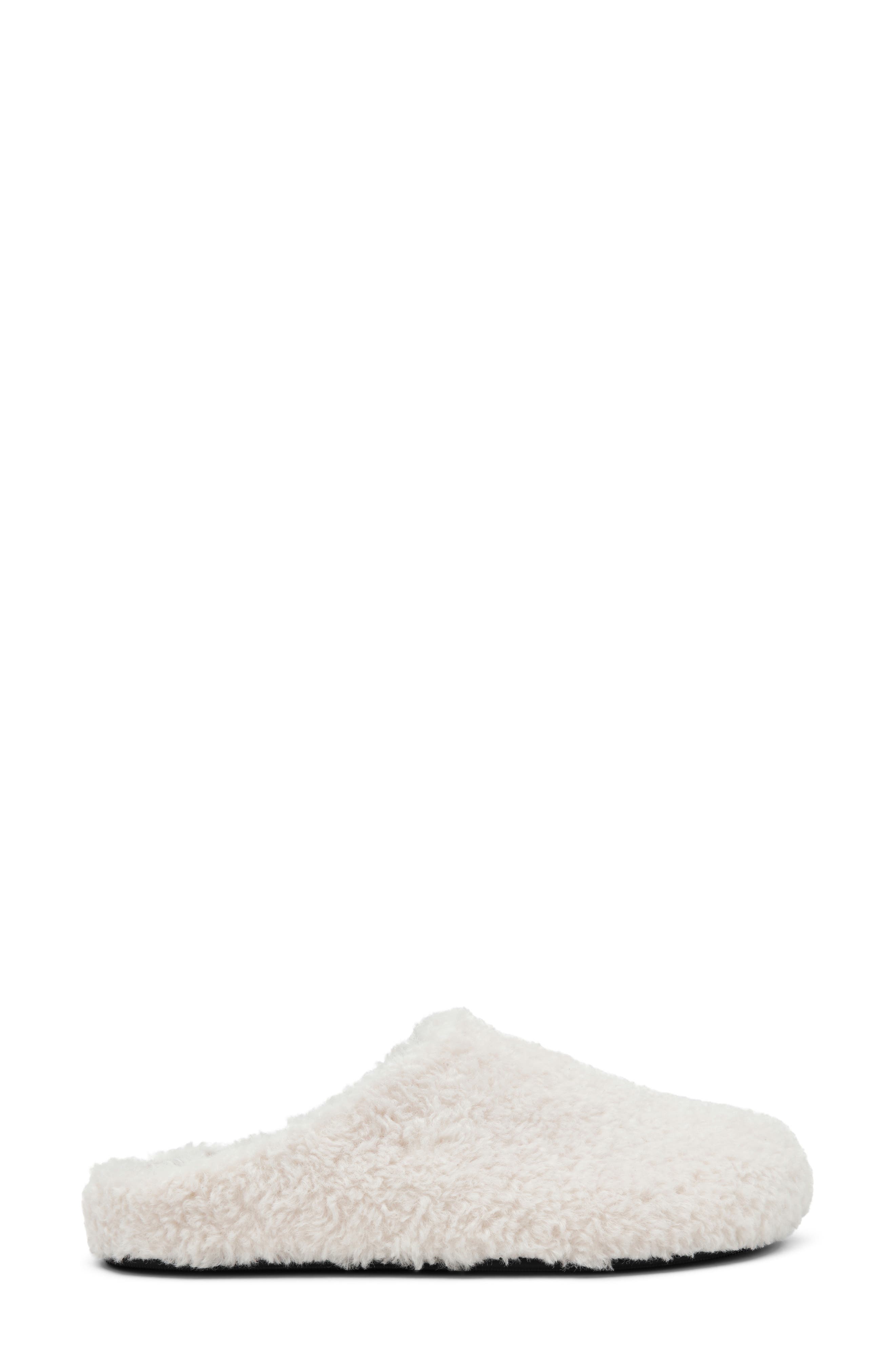 Fond Faux Fur Mule, Alternate, color, OFF WHITE