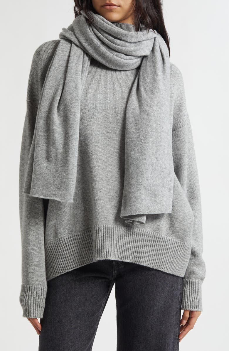 Johnstons of Elgin Gauzy Cashmere Travel Stole, Alternate, color, Light Grey Ha0308