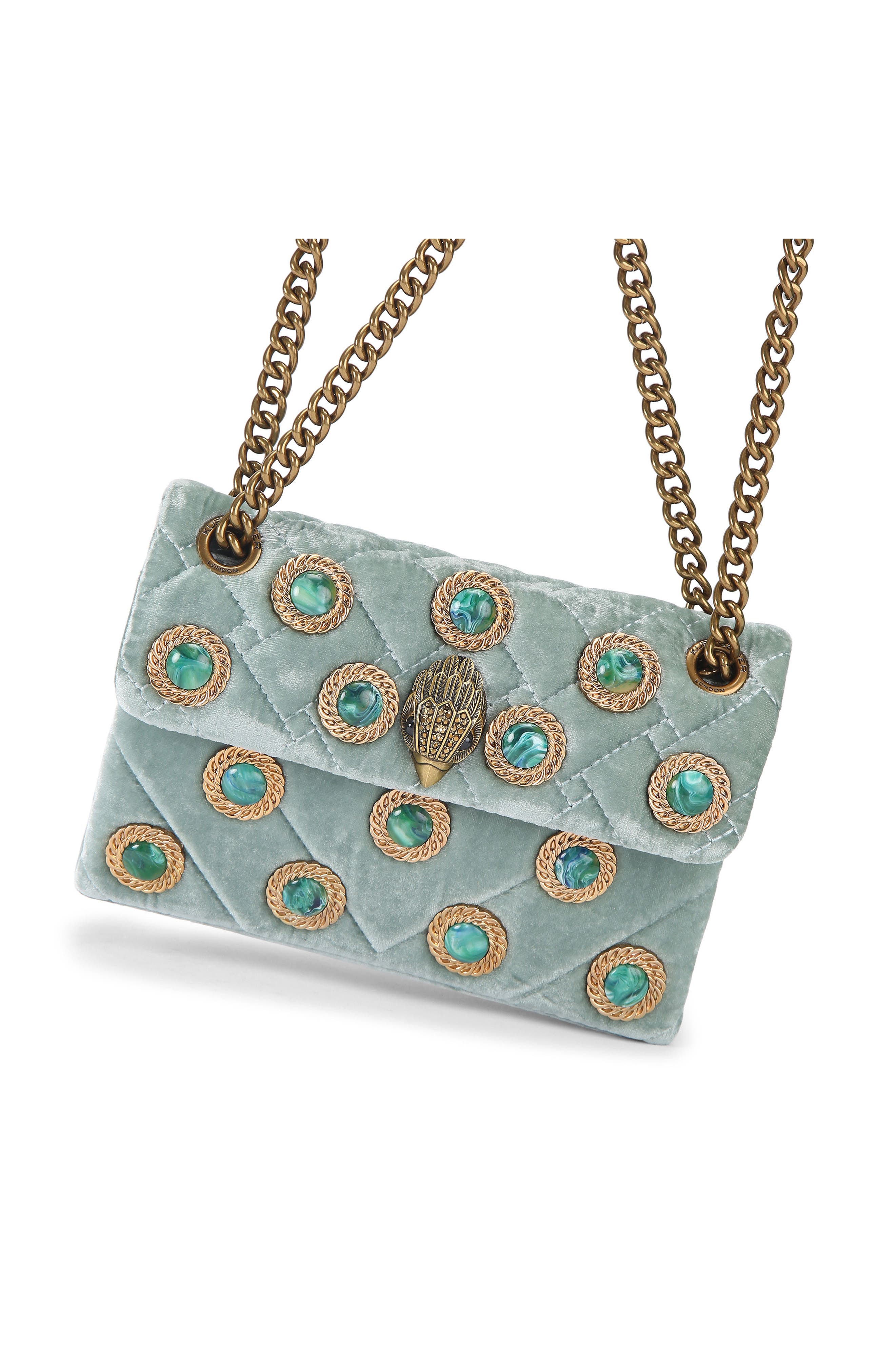 Kurt Geiger London Mini Kensington Velvet Crossbody Bag, Alternate, color, 