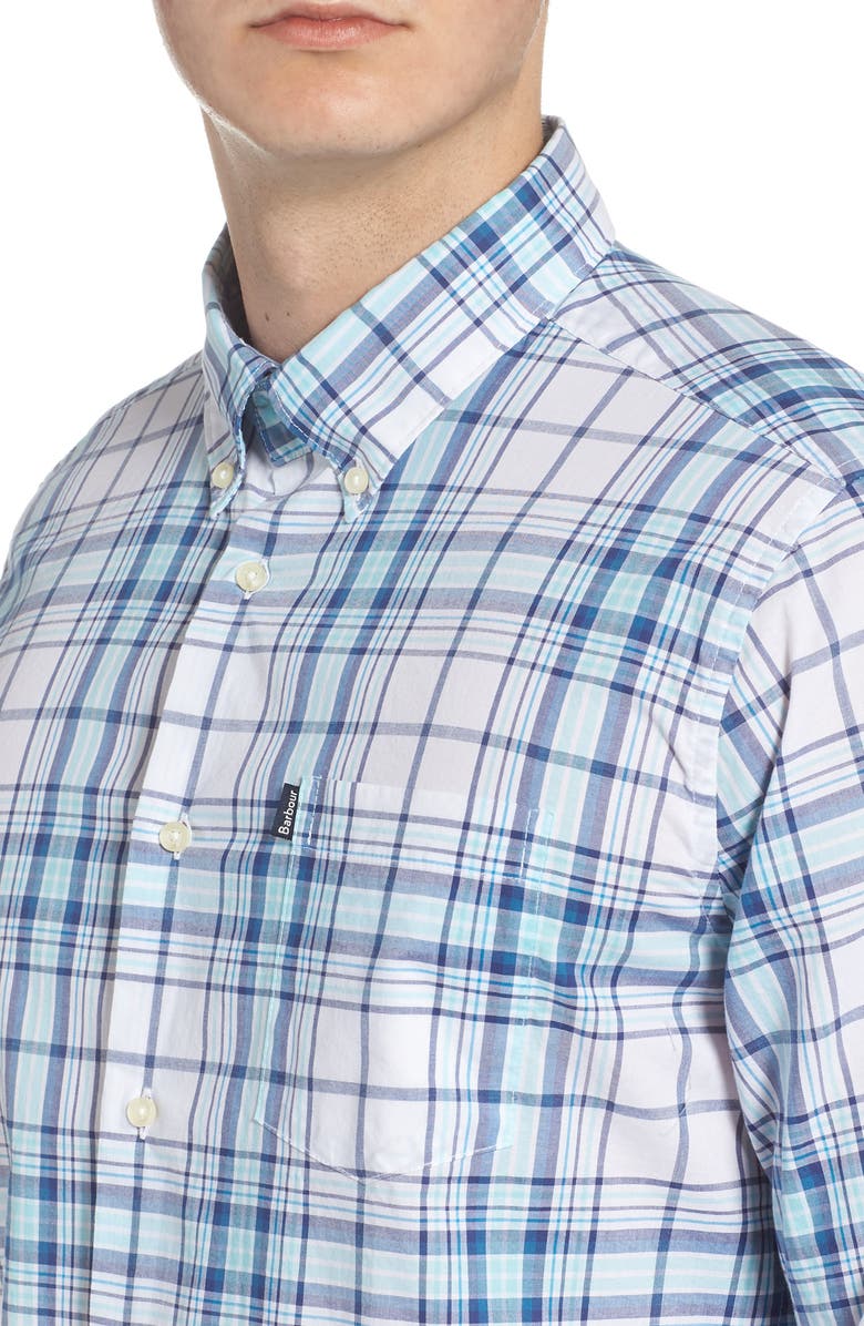 Barbour Christopher Tailored Fit Plaid Sport Shirt, Alternate, color,