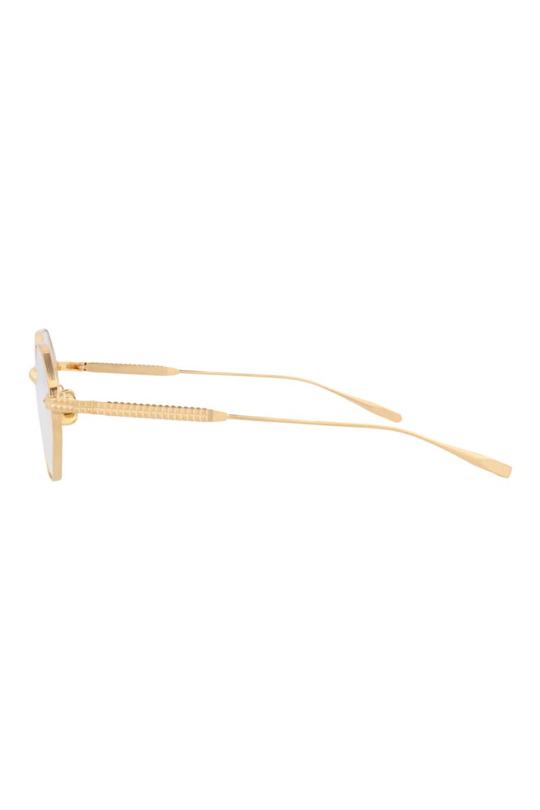 52mm Geometric Optical Glasses, Alternate, color, GOLD GOLD TRANSPARENT