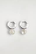 COS Beaded Huggie Hoop Earrings