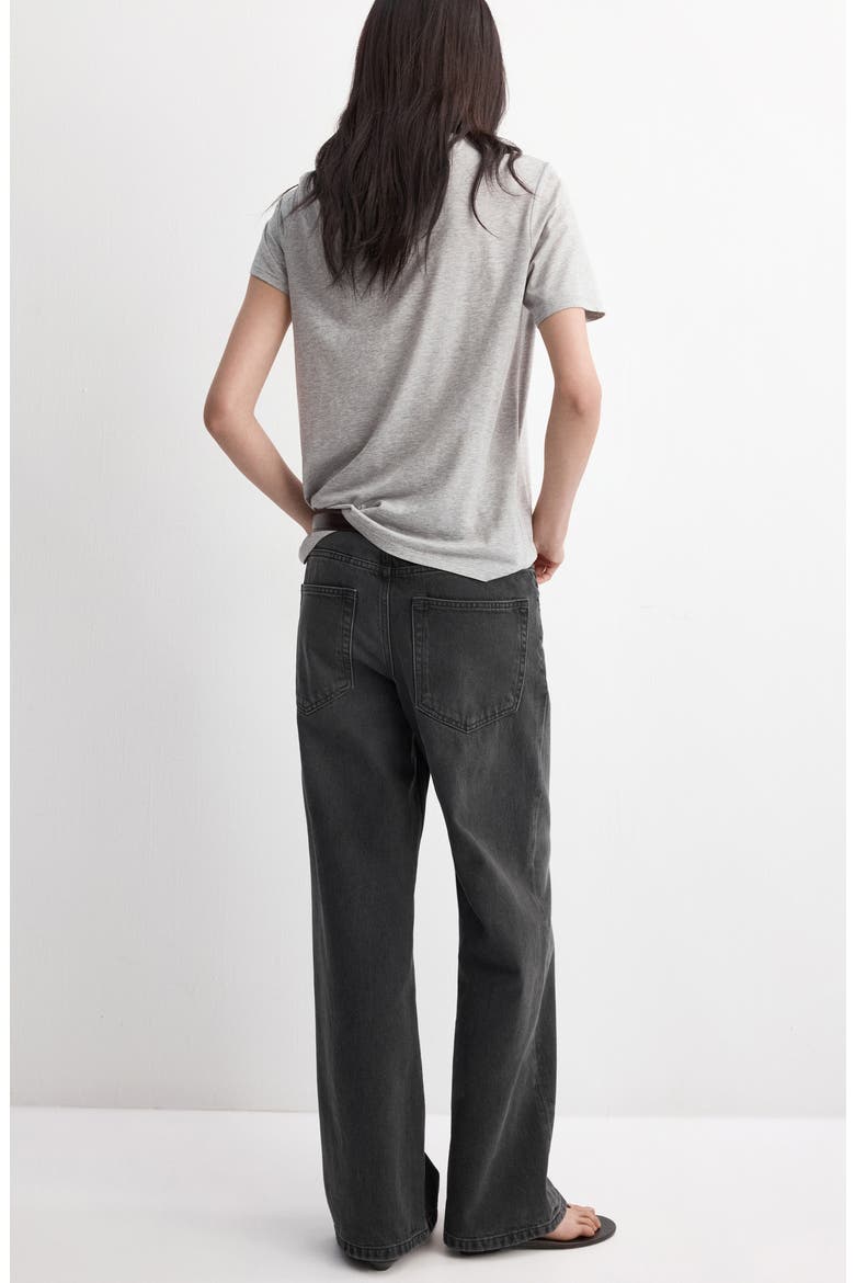 Low Rise Wide Leg Jeans, Alternate, color, BLACK DENIM