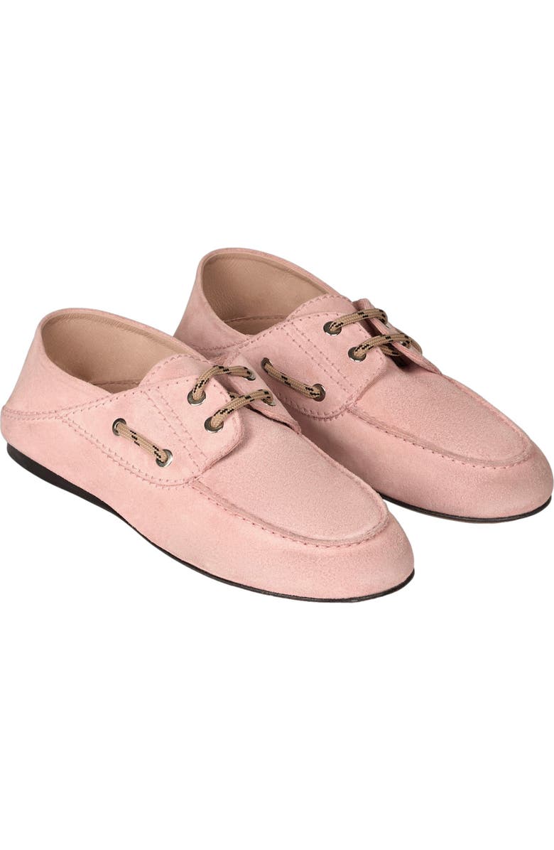 SANDRO Suede boat shoe loafers, Alternate, color, Pink