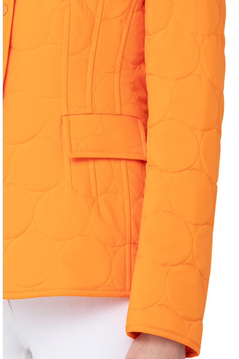 Circle Quilted Stand Collar Jacket, Alternate, color, ORANGE