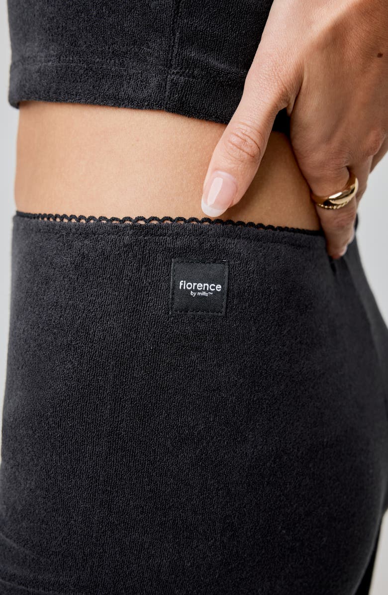 Florence by Mills Terry Cloth Wide Leg Pants, Alternate, color, Black