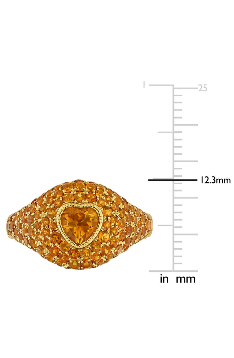 Julianna B. Citrine Heart Cluster Cocktail Ring 14k, Alternate, color, Citrine