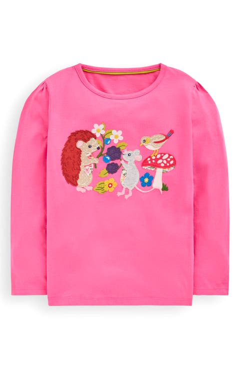 Kids' Woodland Critters Appliqué Cotton Graphic T-Shirt (Toddler, Little Kid & Big Kid)