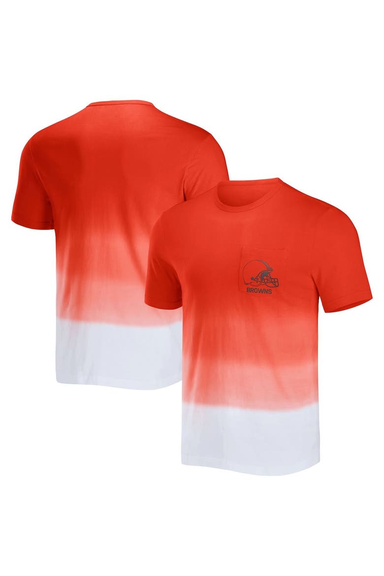 Men's NFL x Darius Rucker Collection by Fanatics Orange/White Cleveland Browns Dip Dye Pocket T-Shirt, Main, color, Orange