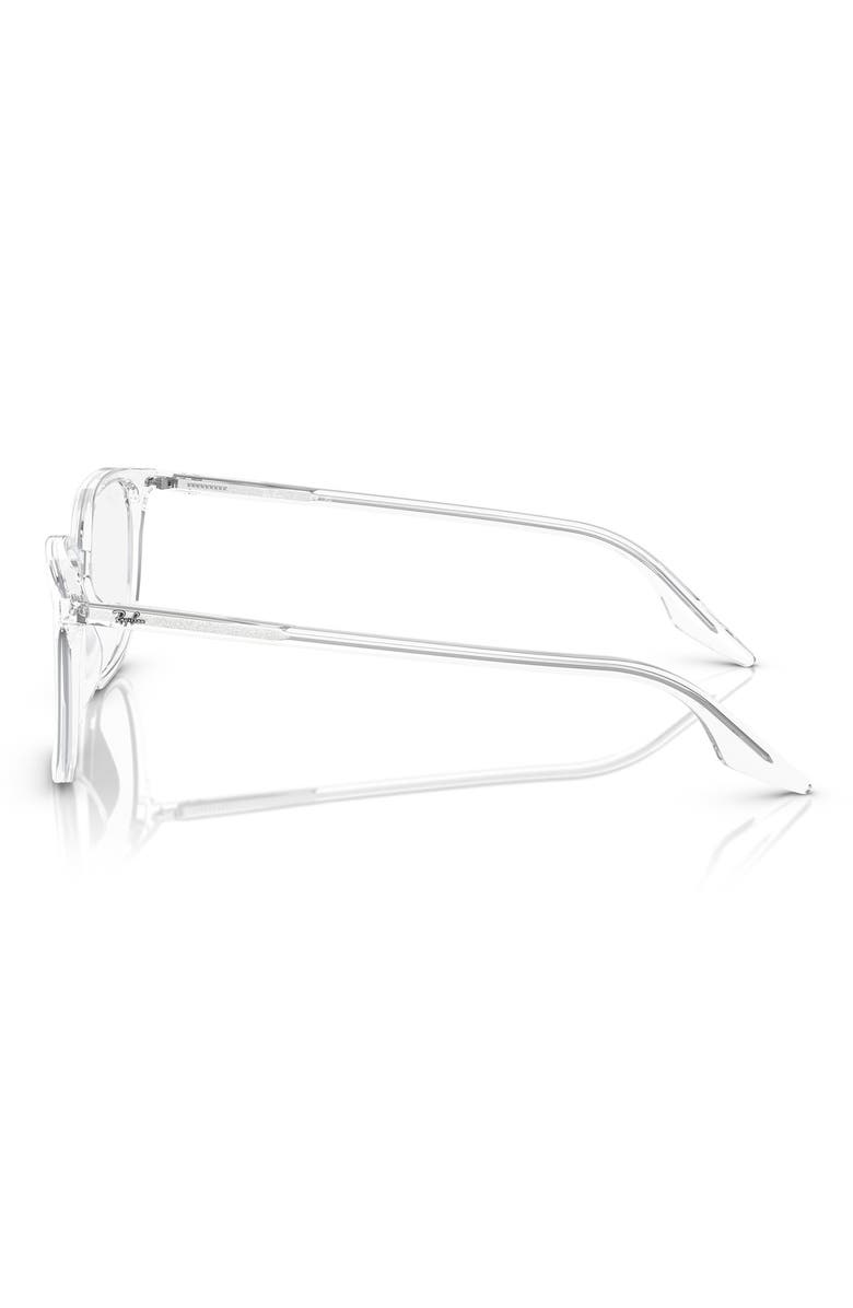 Ray-Ban 54mm Square Optical Glasses, Alternate, color, Transparent