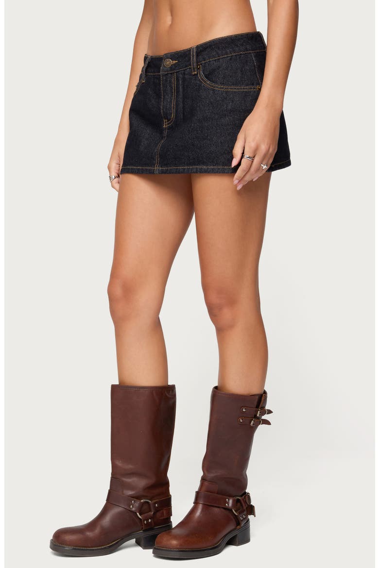 Camelia Denim Miniskort, Alternate, color, INDIGO-BLUE-RAW-WASH