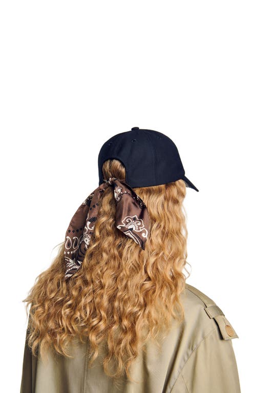 Sandro Cap With Tied Scarf In Black