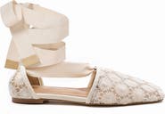 Andrea Gomez Desi Raffia Flat