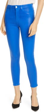 L'AGENCE Margot Coated Crop Skinny Jeans
