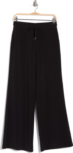 Sandwash Scuba Knit Wide Leg Pants