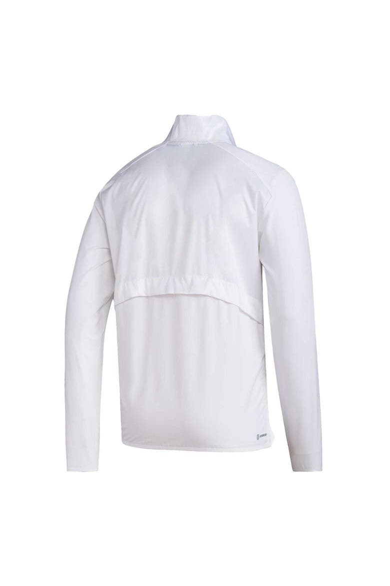 Men's adidas White Texas A&M Aggies Sideline AEROREADY Raglan Sleeve Quarter-Zip Jacket, Alternate, color, White