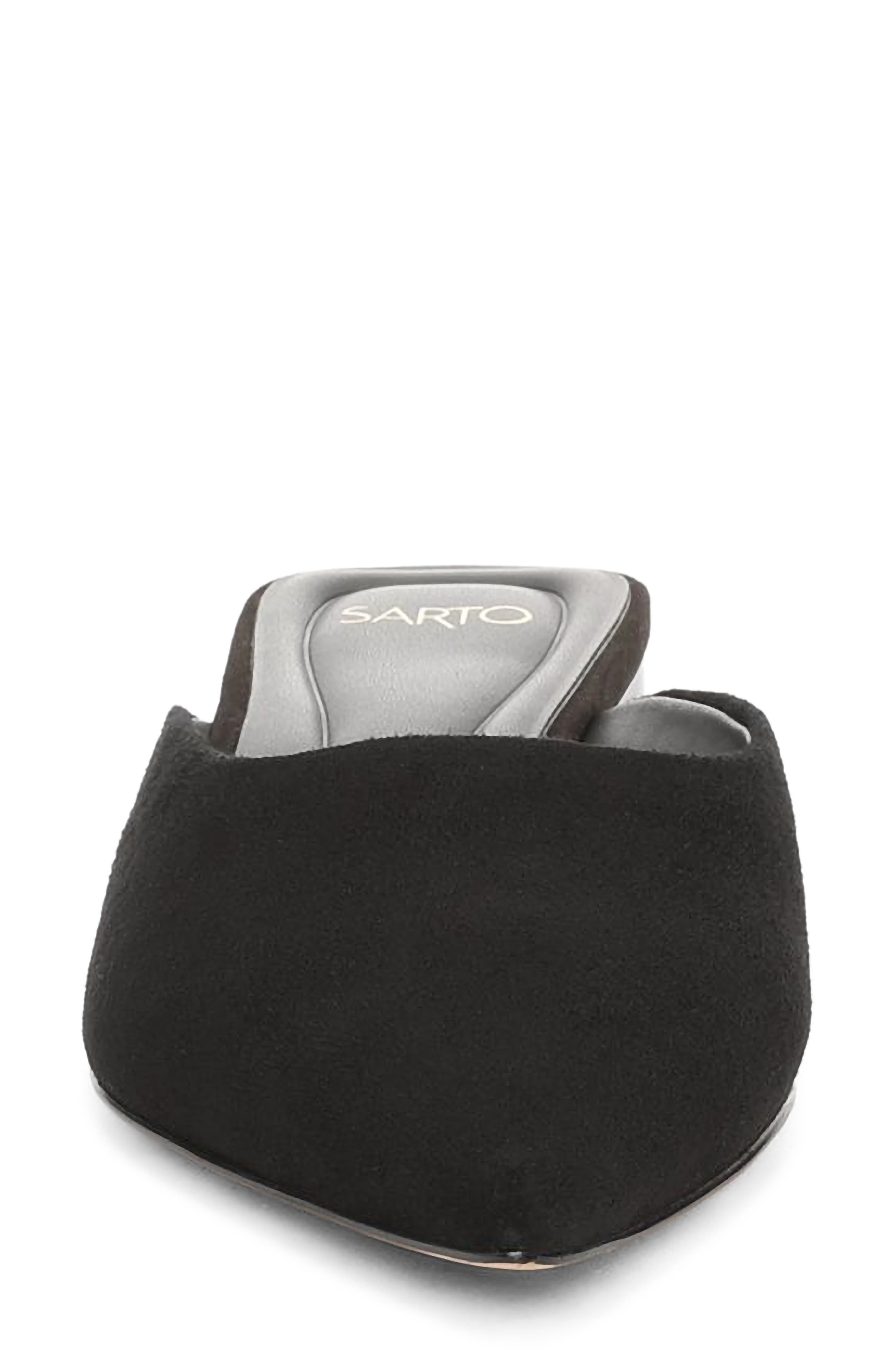 Bennet Mesh Flat Mule, Alternate, color, BLACK
