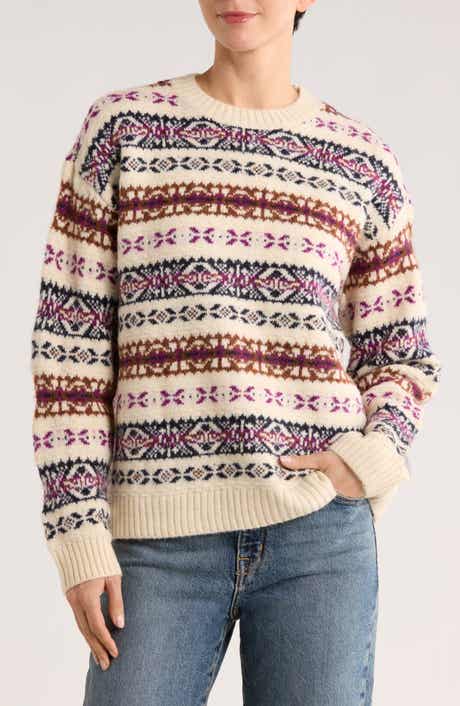 INTERNATIONAL DESIGNER Fair Isle Pullover Sweater