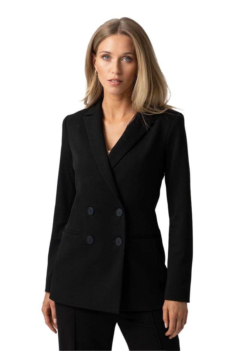 Cambridge Blazer Crepe, Main, color, black