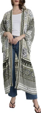 SAACHI Mosaic Tile Print Cover-Up Kaftan