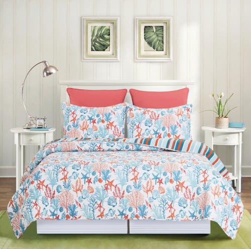 C & F Home C&f Home Tangerine Coast Cotton Quilt Set In Blue