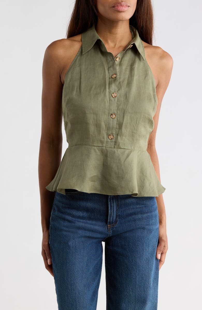 Veronica Beard Lancaster Top, Main, color, Stone Army