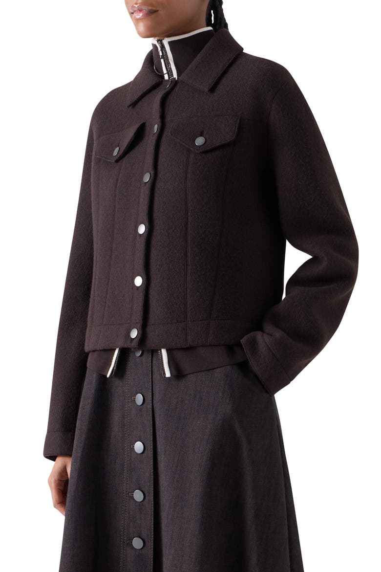 Boiled Virgin Wool Jacket, Alternate, color, ESPRESSO