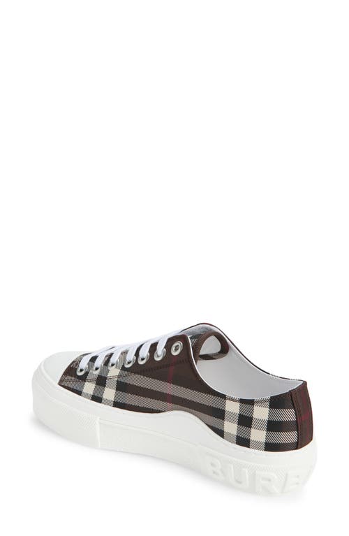 Burberry Check-pattern Low-top Sneakers In Brown