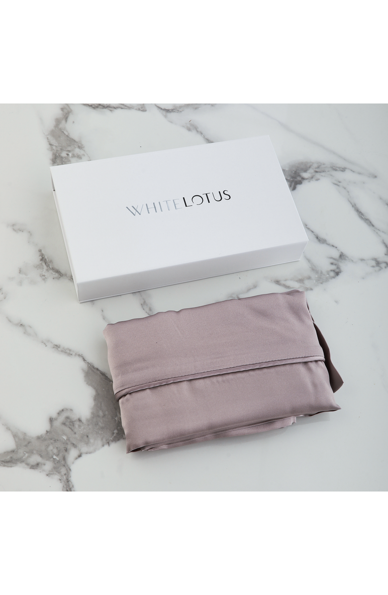 White Lotus Beauty Luxurious Cruelty Free 100% Mulberry Silk Pillowcase, Alternate, color, Pearl Grey