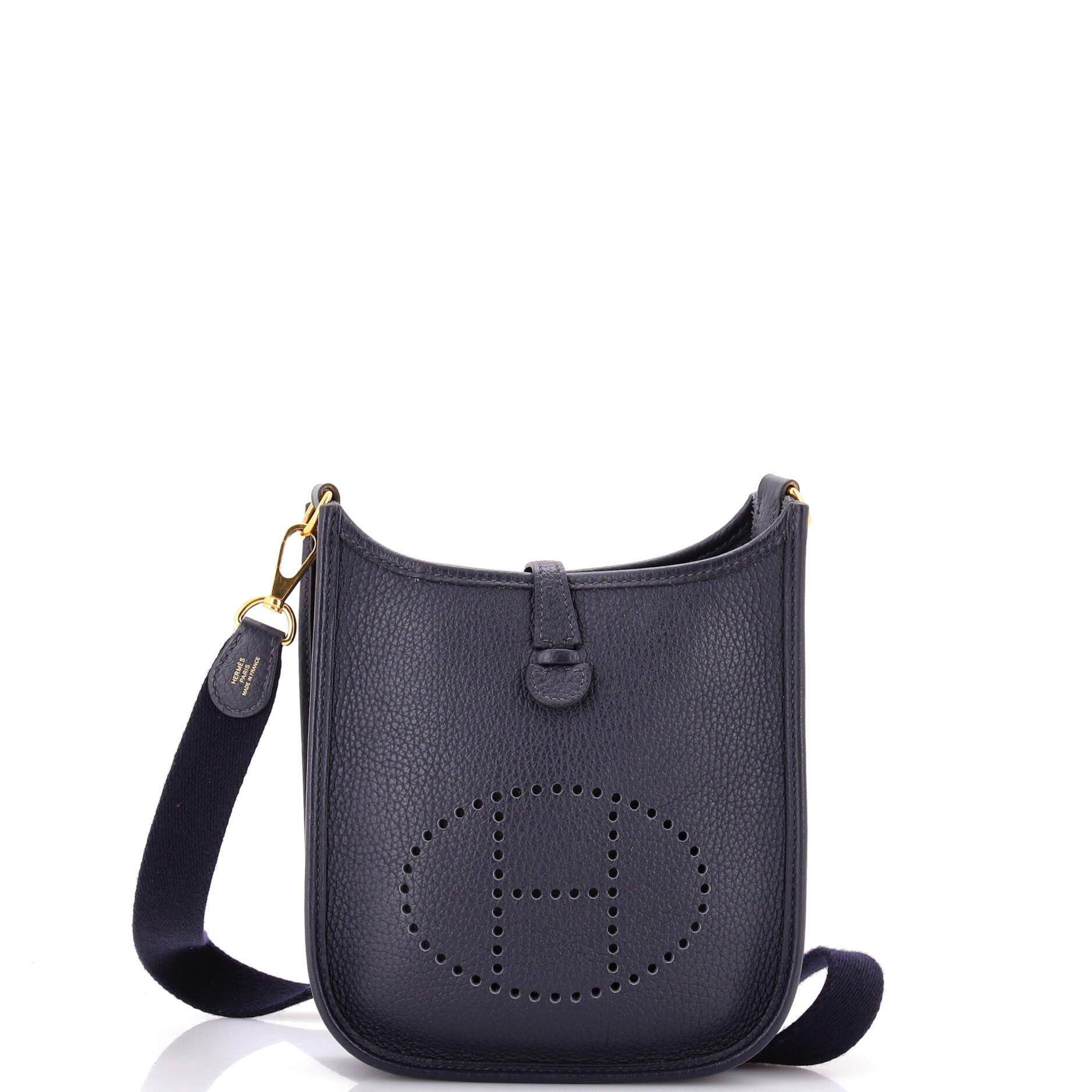 Pre-owned Hermes  Hermes Evelyne Bag Gen Iii Clemence Tpm In Blue