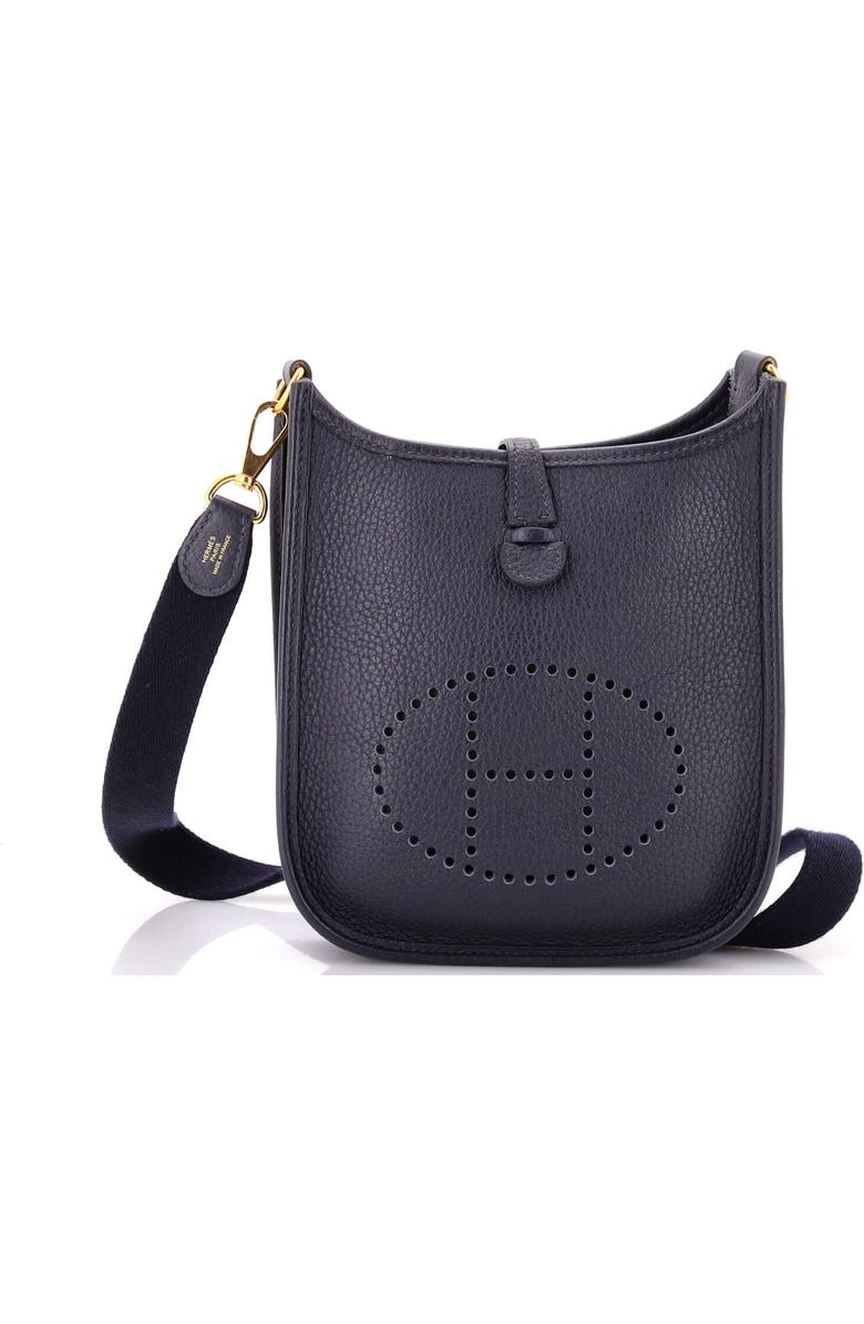 Pre-Owned Hermes Evelyne Bag Gen III Clemence TPM, Main, color, Bleu Indigo