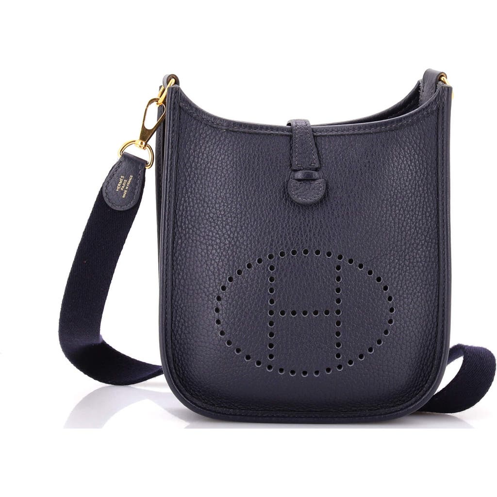 Pre-owned Hermes Hermes Evelyne Bag Gen Iii Clemence Tpm In Blue